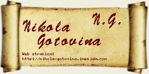 Nikola Gotovina vizit kartica